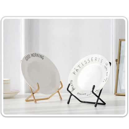 Skanto | Iron Art Multi-Use Display Stand: Versatile Magazine, Dishware, Photo, and Book Holder for Home Decor