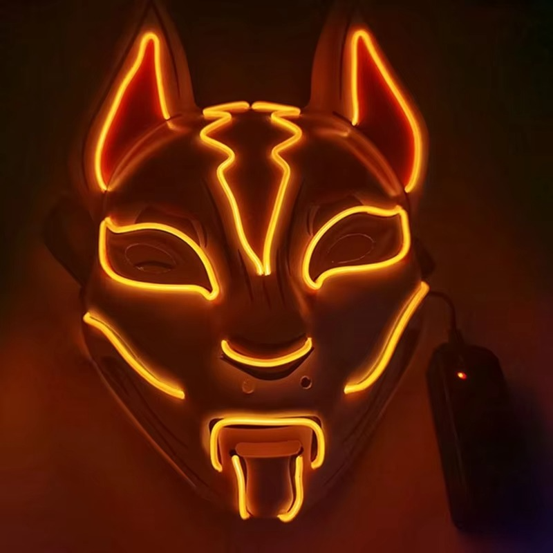 BowLift | Luminous LED Full Face Fox Mask for Halloween & Cosplay