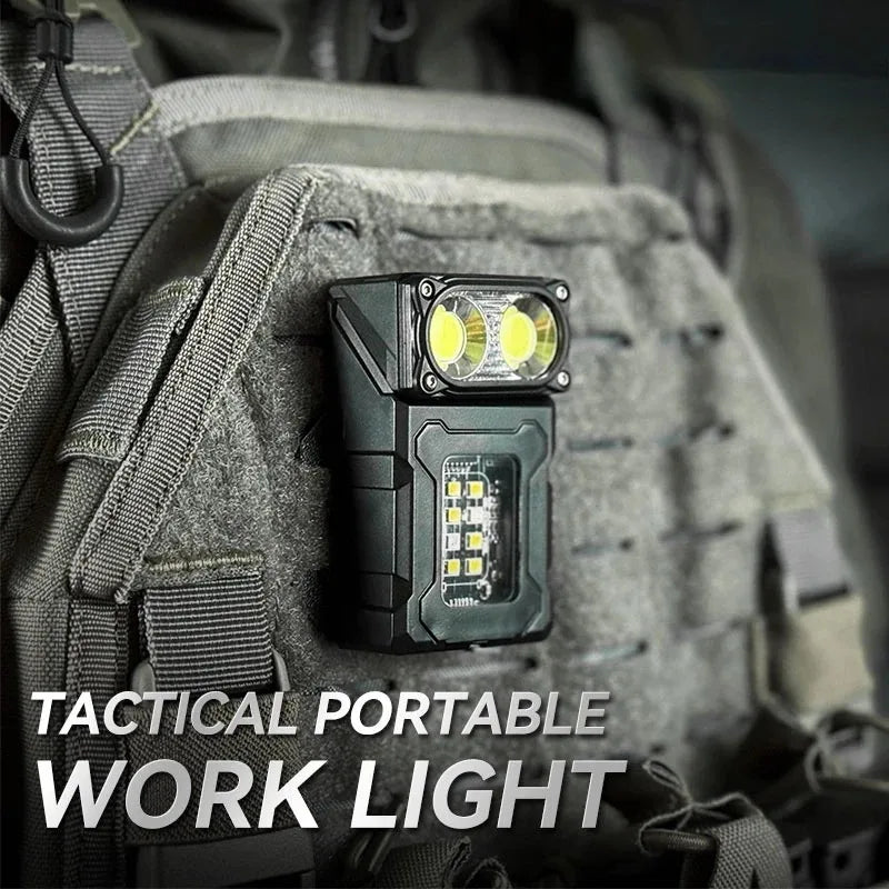 BowLift | Luminoxar Tactical Mini LED Work Light | USB-C Rechargeable | 7 Light Modes & Magnetic Base | 8.1 × 4.5 × 2.6 cm | IPX4 Waterproof