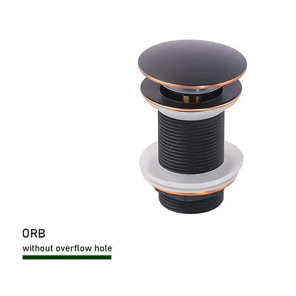 Drain screw with push-down popup – brass | 11 colors | With or without overflow Bowlift