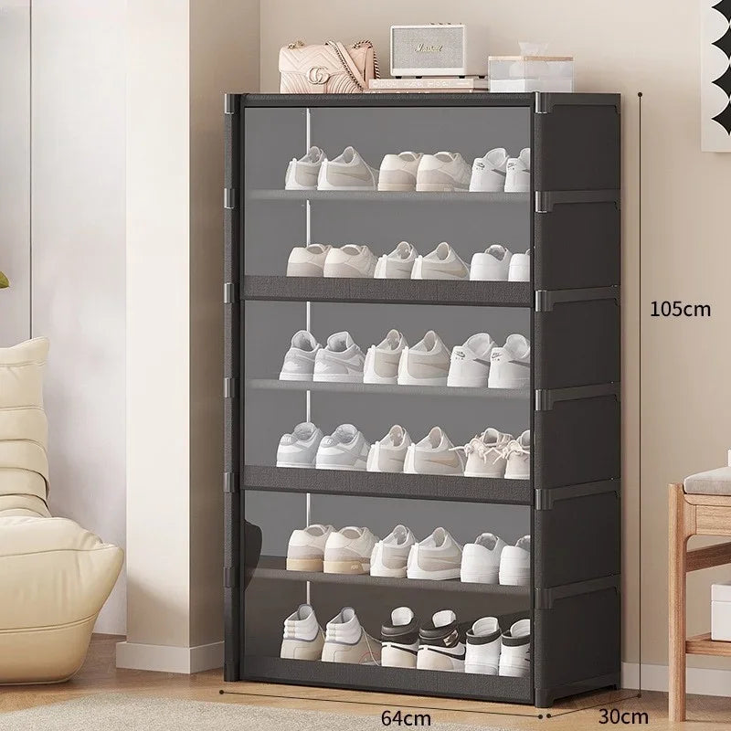 BowLift | TransRack – Transparent Multi-Layer Shoe Storage Cabinet