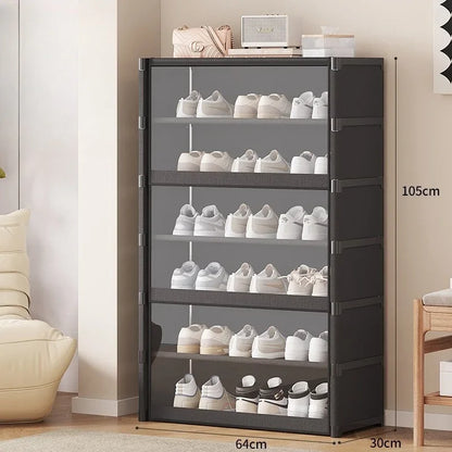 BowLift | TransRack – Transparent Multi-Layer Shoe Storage Cabinet