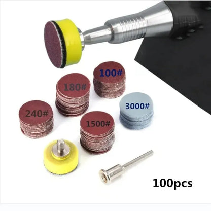 Skanto Skanto | ITLY 1 inch 100 pc Sandpaper Set: Sanding Disc Sandpaper for Dremel Tools - Sanding Pads Included