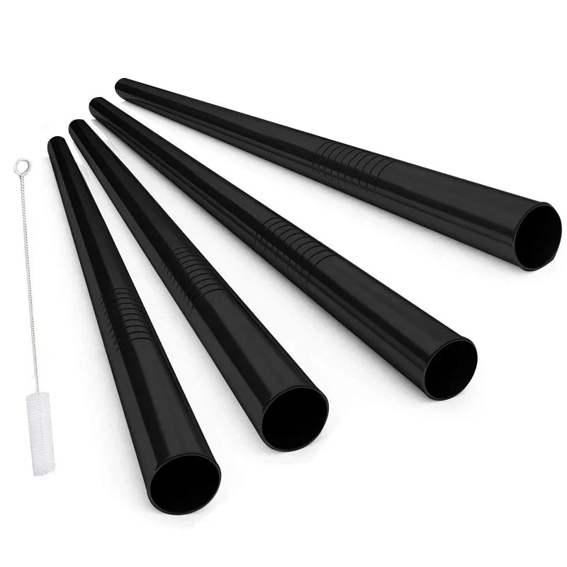Skanto | Extra Wide Metal Straws for Bubble Tea