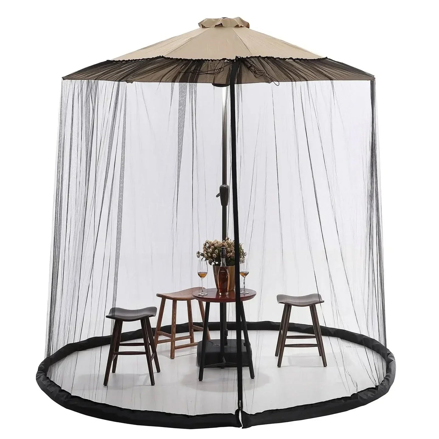 BowLift | Mosquito net for parasols up to 4m with zip fastener