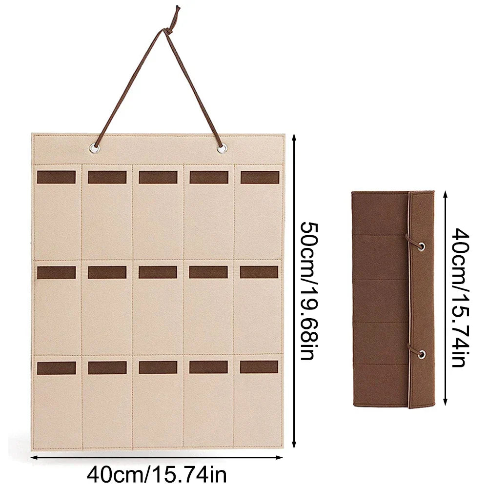BowLift | GlasSpace Organizer | Wall-mounted Glasses Holder | Foldable Sunglasses Storage Bag | Space-saving & Dustproof | 42 × 38 cm