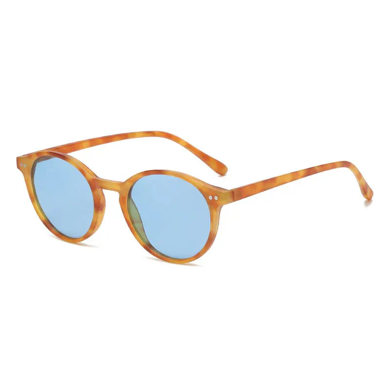 Skanto | Retro Round Polarized Sunglasses Classic Leopard Frame UV400 Fashion Wear Driving Glasses for Men & Women