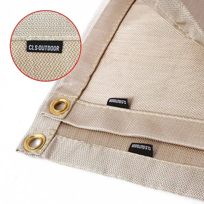 Skanto | CampVita Fire Protection Camping Mat | Heat Resistant & Fireproof | Ideal for Grills & Campfires | Fiberglass Beige