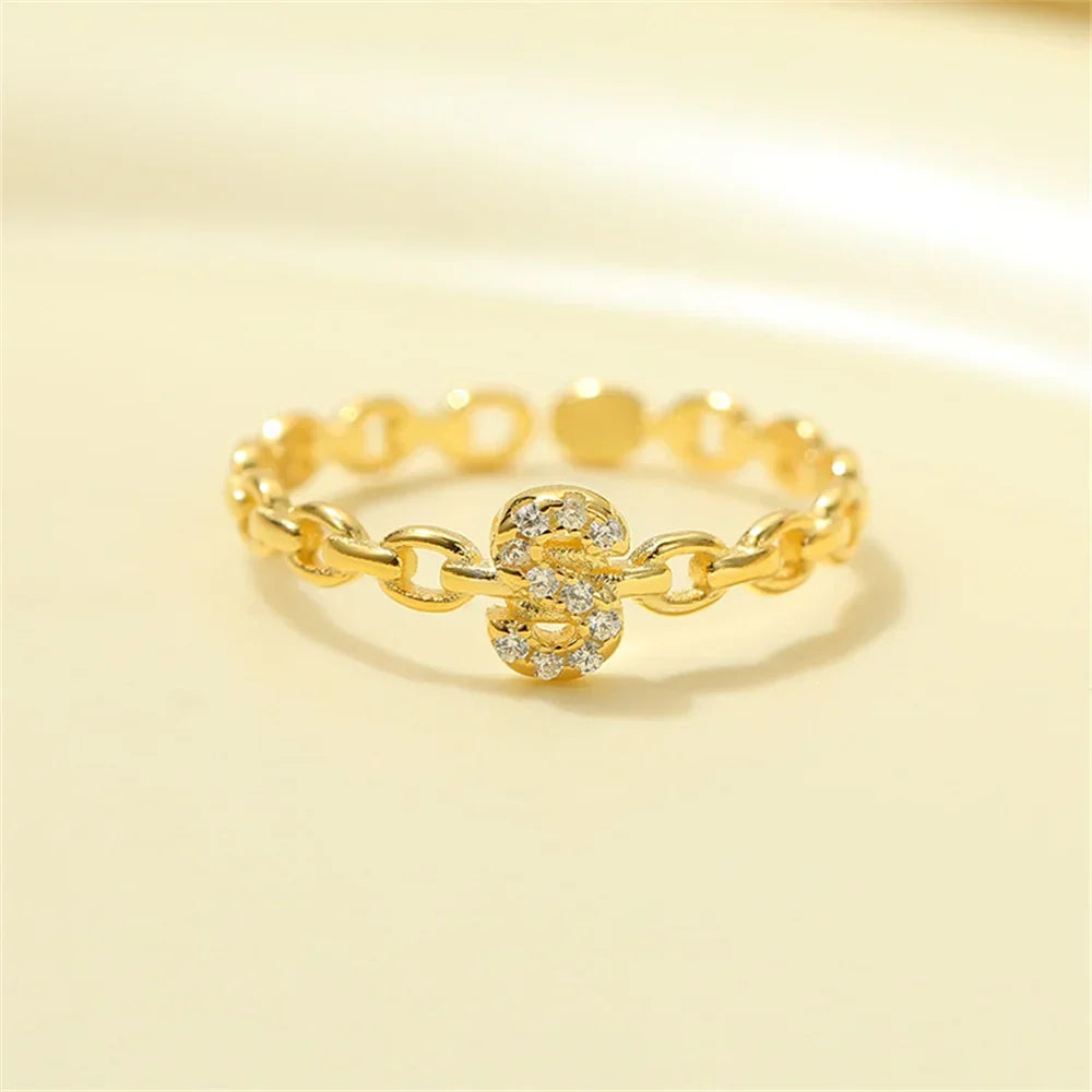 BowLift | Dainty Diamond Letter Initial Ring