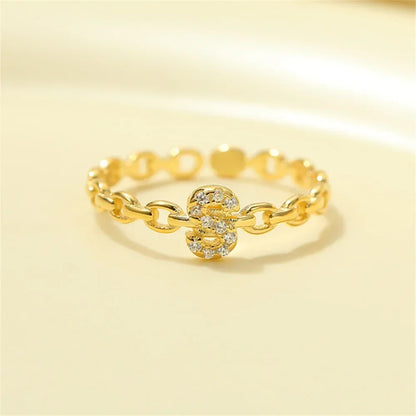 BowLift | Dainty Diamond Letter Initial Ring