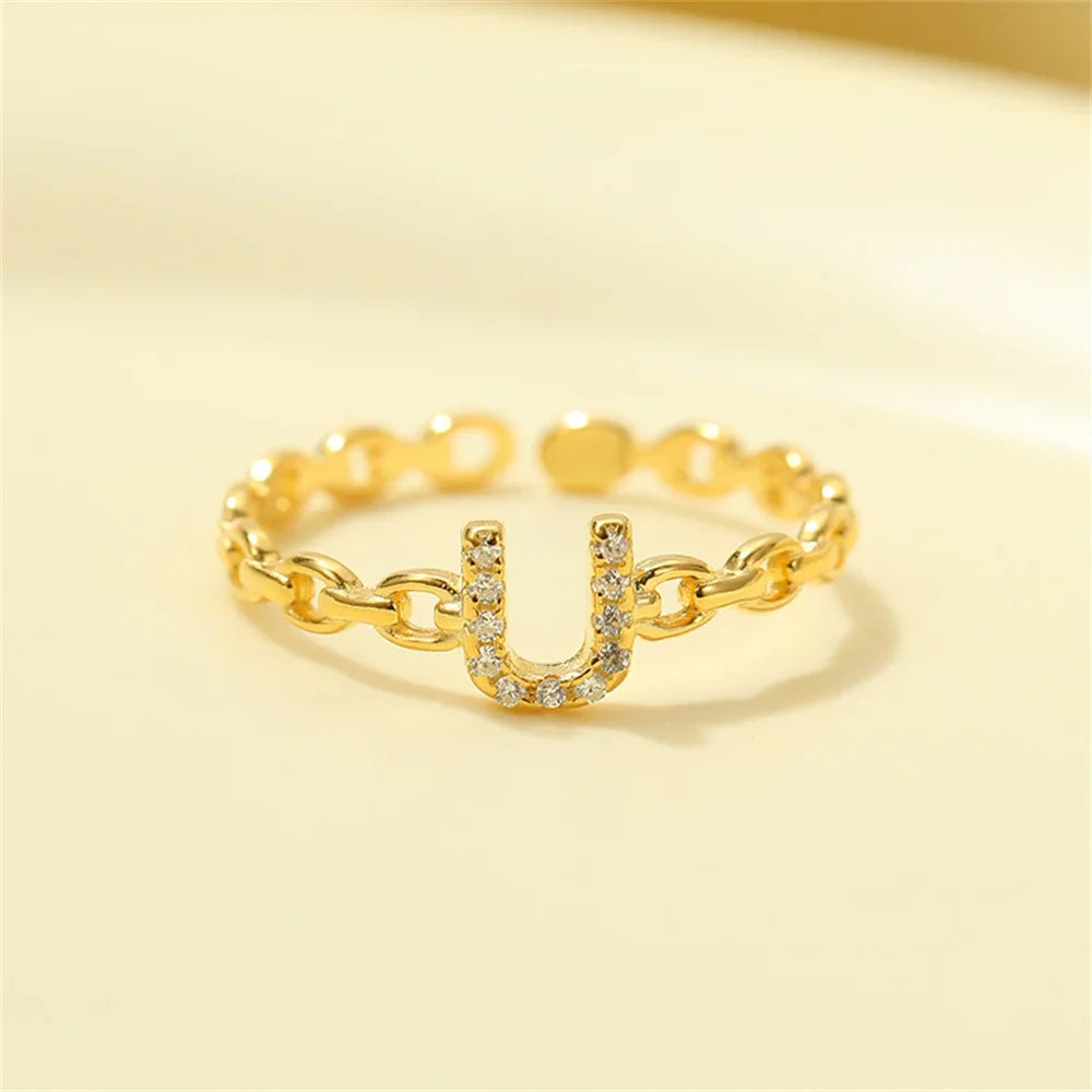 BowLift | Dainty Diamond Letter Initial Ring