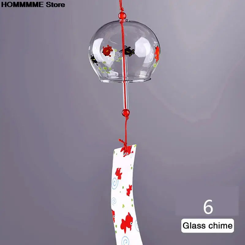 BowLift | Yumeko Glass Wind Chime | Japanese Style | Handcrafted | Clear Sound | Decorative Pendant