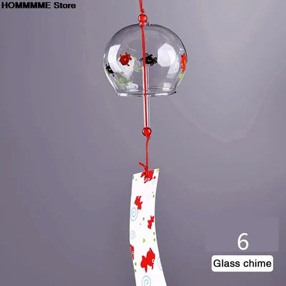 BowLift | Yumeko Glass Wind Chime | Japanese Style | Handcrafted | Clear Sound | Decorative Pendant