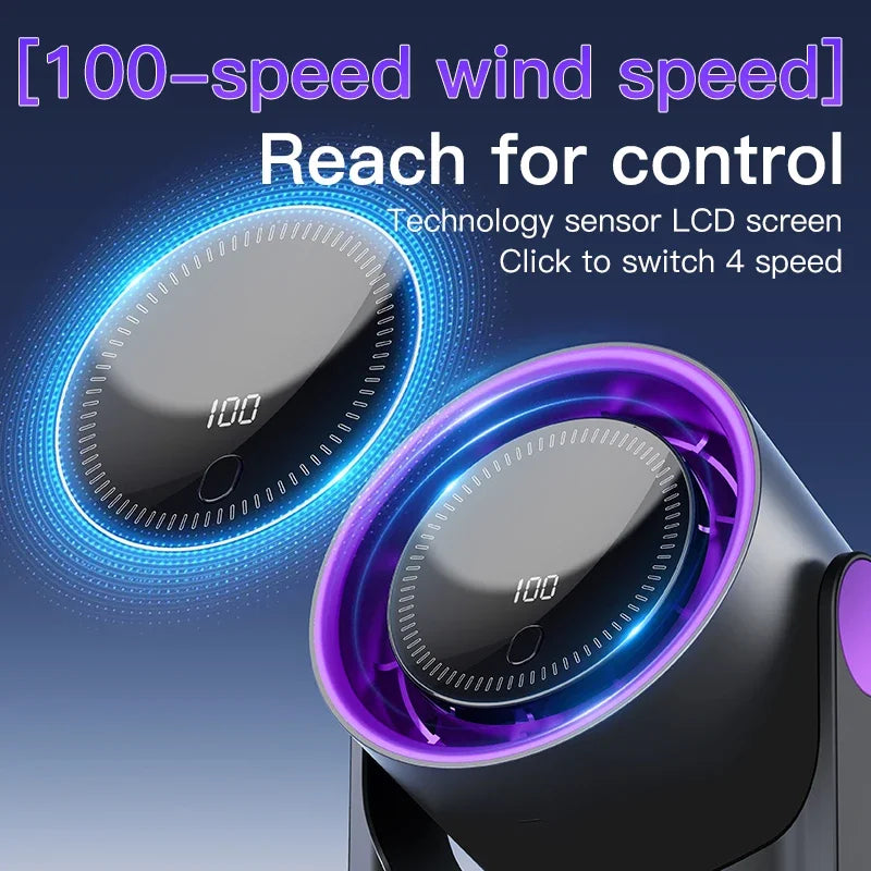 BowLift | Airiqo Bladeless USB Fan | 100 Levels | Whisper Quiet & Energy Efficient | Portable & Wall Mountable