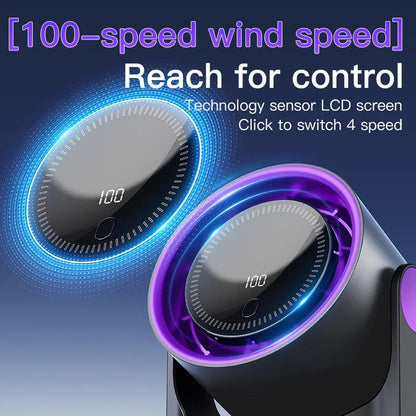 BowLift | Airiqo Bladeless USB Fan | 100 Levels | Whisper Quiet & Energy Efficient | Portable & Wall Mountable