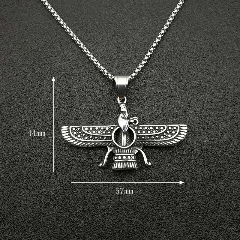 Skanto | Zoroastrian Faravahar / Ahura Mazda Pendant Necklace