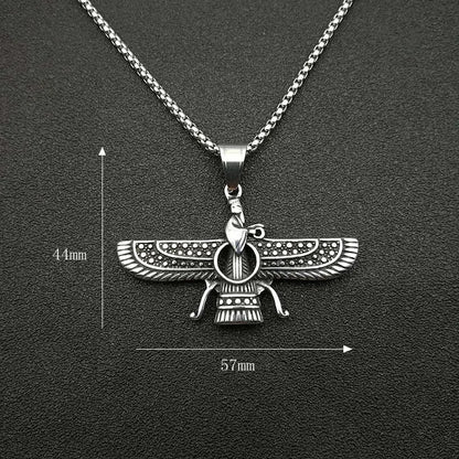 Skanto | Zoroastrian Faravahar / Ahura Mazda Pendant Necklace