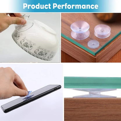 Skanto | 5/20PCS Double-Sided Plastic Suction Cups - Non-Slip Clear Vacuum Suction Cups for Glass, Car Windows, Tabletops, DIY Soap Holder
