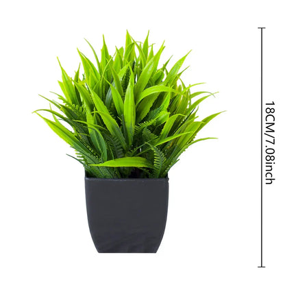 BowLift | Leafora Artificial Eucalyptus Plant in Black Pot | Mini Decorative Plant | For Table, Bathroom & Office