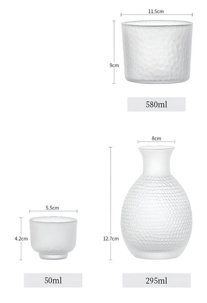 Japanese Glass Set - Elegant Sake & Whisky Set | Perfect for Bar & Home | Karnz