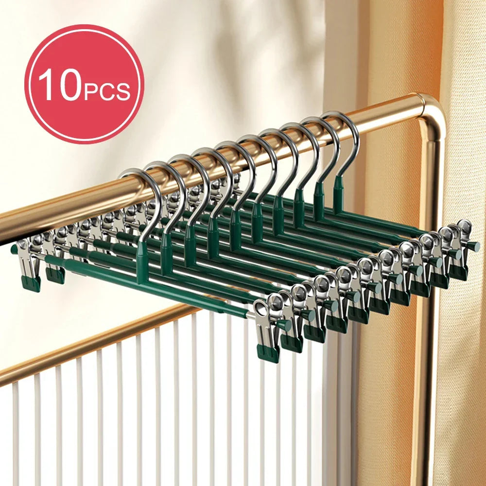 BowLift | Closyra Stainless Steel Hanger with Clips | Adjustable & Non-Slip | For Skirts, Pants & Underwear | Space-Saving & Seamless