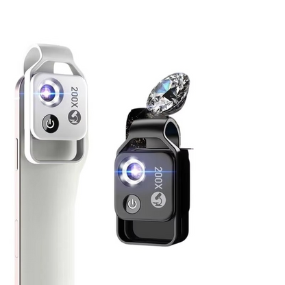 Skanto | 200X Zoom Professional Microscope Lens for Smartphones with Clip