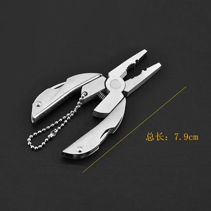 BowLift | Mini-Multitool TrekMate | Folding Pliers with Knife | Keychain Format | Outdoor & Camping