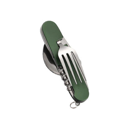 BowLift | OutdoGear 4-in-1 Folding Cutlery | Compact & Multifunctional | Stainless Steel