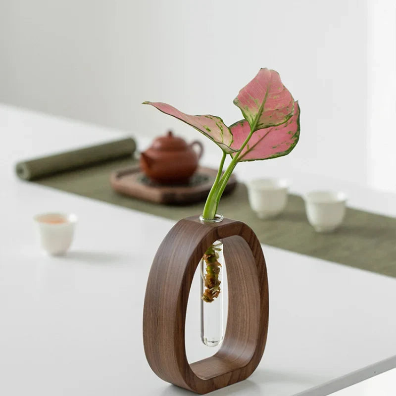 Oval wooden frame single bottle | Karnz