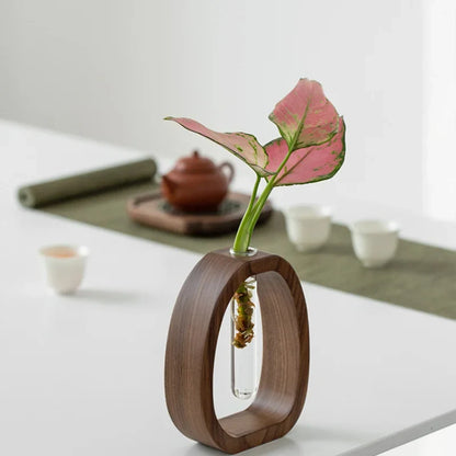 Oval wooden frame single bottle | Karnz
