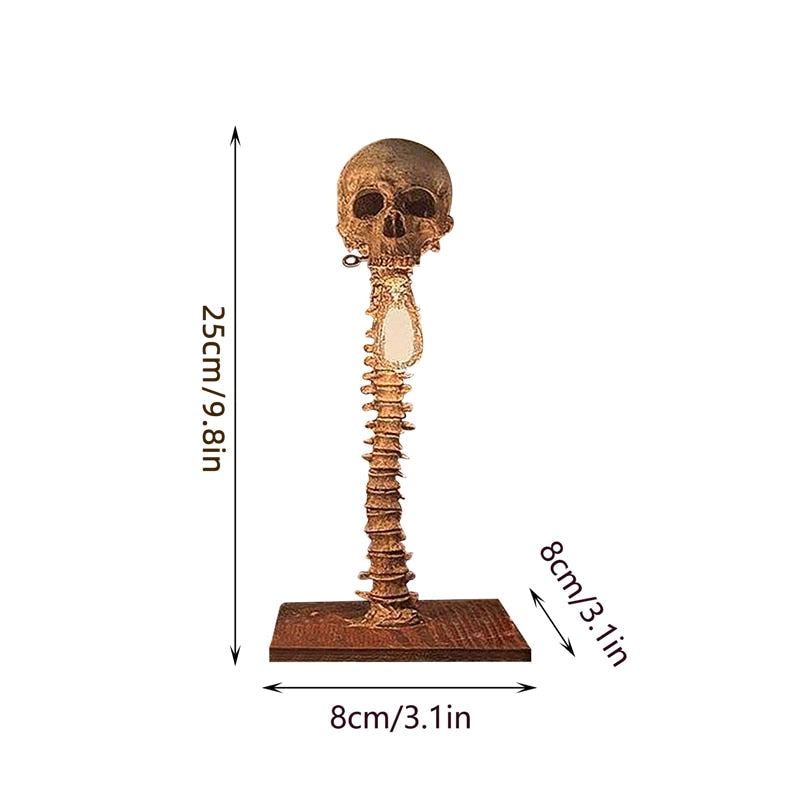 Horror Skull with Spine Lamp