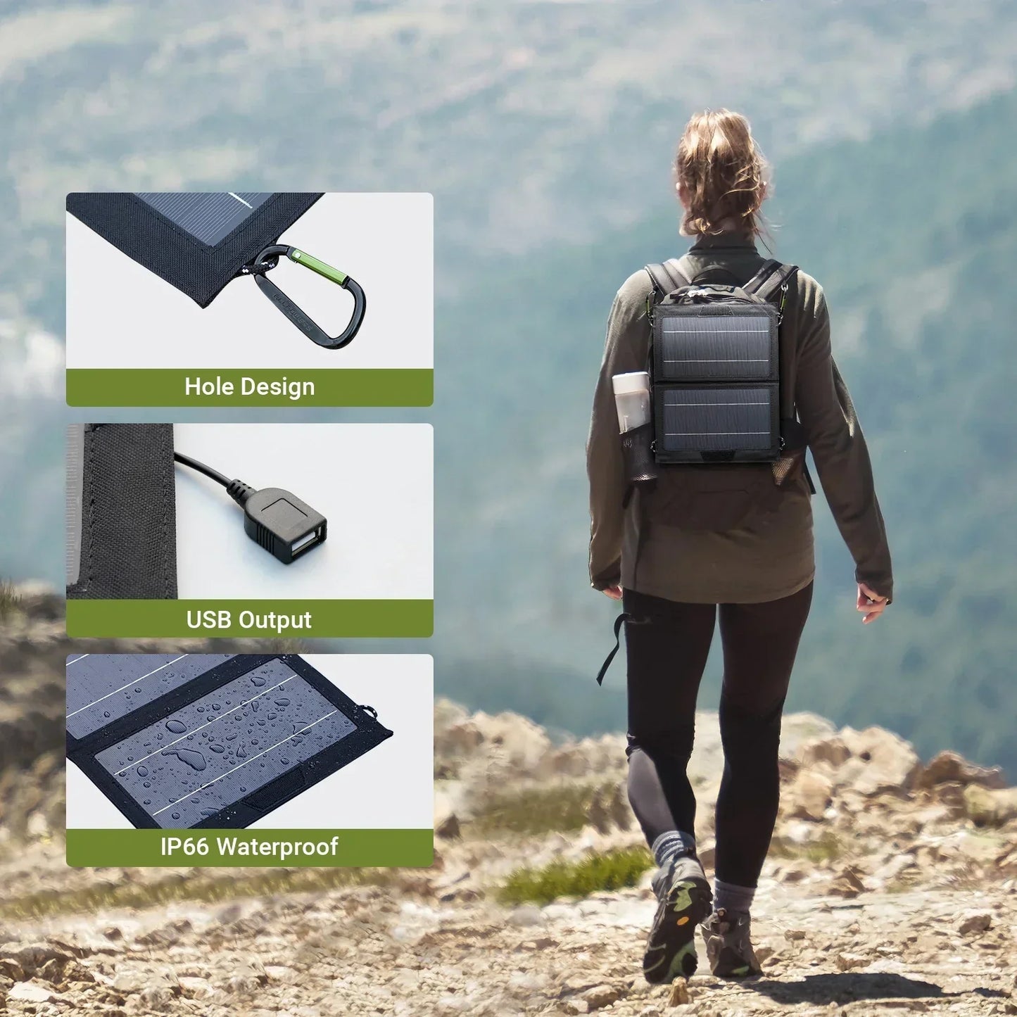 BowLift | Solvita Mini Solar Panel | Foldable & Ultralight | 10W USB | For Outdoor & Travel