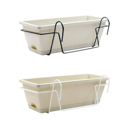 BowLift | Plantivo Railing Planter Box | With Hooks & Drain Tray | 8L Capacity | Weatherproof