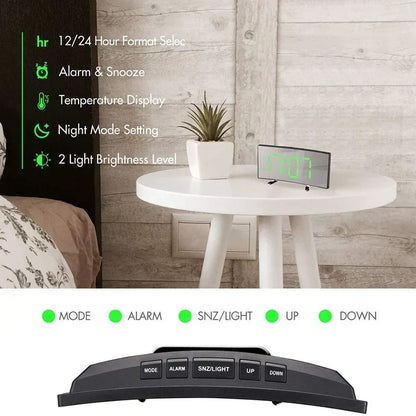 Skanto | Curved Screen Digital Alarm Clock