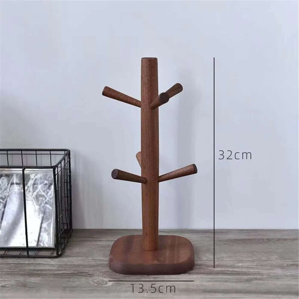 Sturdy Wooden Cup Holder: Cup Tree in Various Shapes + Colors
