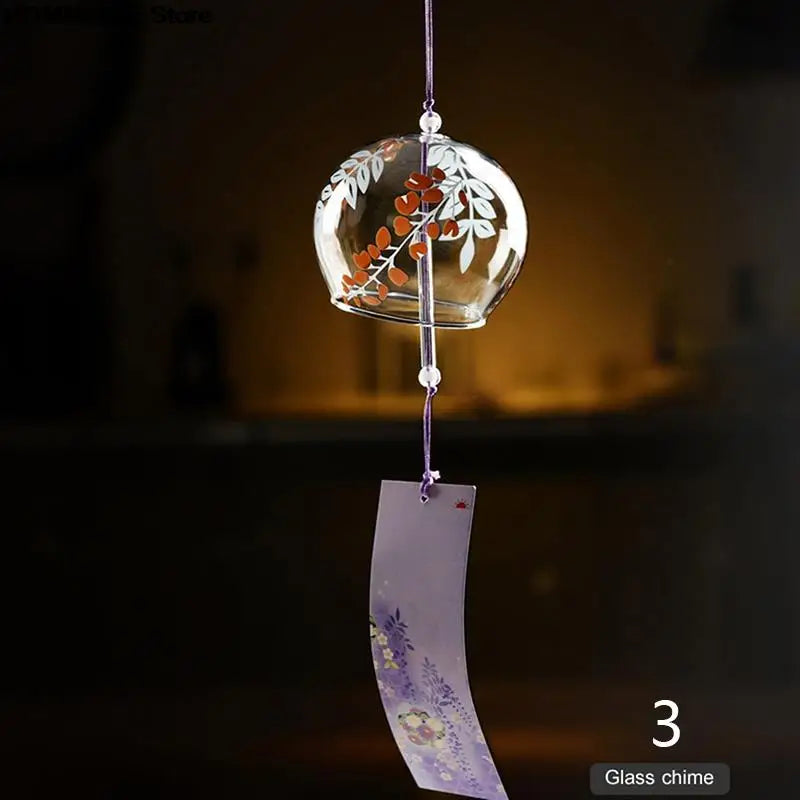 BowLift | Yumeko Glass Wind Chime | Japanese Style | Handcrafted | Clear Sound | Decorative Pendant