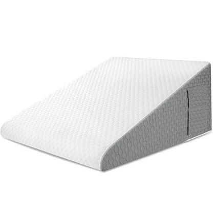 Skanto | Memory Foam Wedge Pillow: Elevated Triangular Pillow for Sleeping, Heartburn, Post-Surgery - Bedroom, Dorm, Office Use