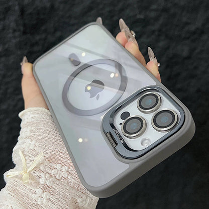 Skanto | Magnetic Shockproof Magsafe Phone Case Stand Glass Lens Protector Cover