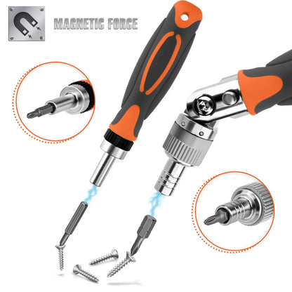 Skanto | 68-in-1 Ratchet Screwdriver Set with Magnetic Bits & Extension Bar – FortiDrive