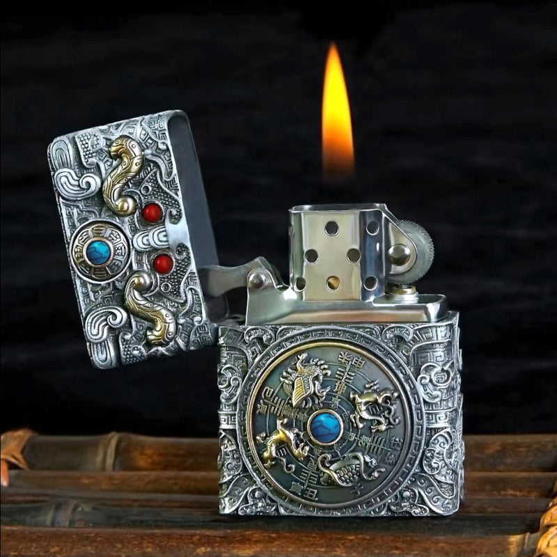 Heavy Armor Steel Spark Kerosene Lighter | Bowlift