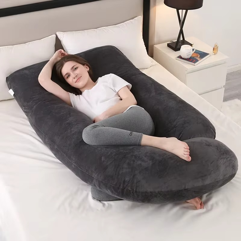 Skanto | J-Shaped Pregnancy Support Pillow for Side Sleeping and Nursing