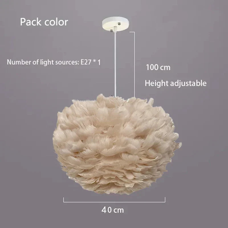 Cloud Like Realistic Feather Chandelier | Karnz