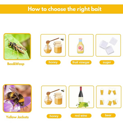 BowLift | Solar-Powered Wasp and Yellow Jacket Trap with UV Light, Reusable Outdoor Insect Catcher