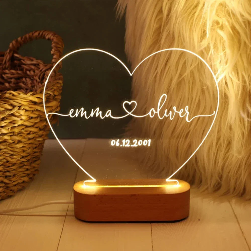 Skanto | Personal 3D Photo Lamp: Custom Photo & Text Night Light - Ideal for Valentine's, Weddings, Anniversaries, Birthday Gifts
