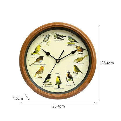 BirdSong Clock – 10 Inch Wall Clock for Stylish Interior Bowlift