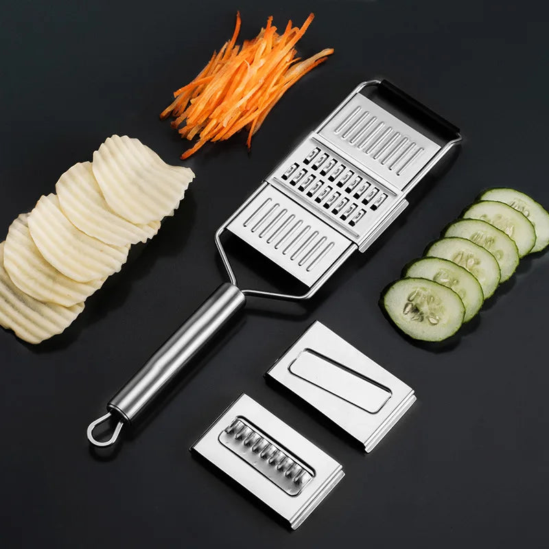 Skanto Stainless Steel Grater | Portable Handheld Vegetable Slicer | Easy-Clean Multifunctional Kitchen Tool