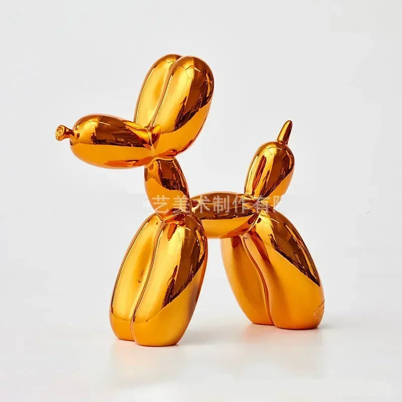 Skanto | Nordic Balloon Dog Sculpture Resin Animal Sculpture Art Sculptures and Figures Crafts Home Decor Room Desktop Accessories