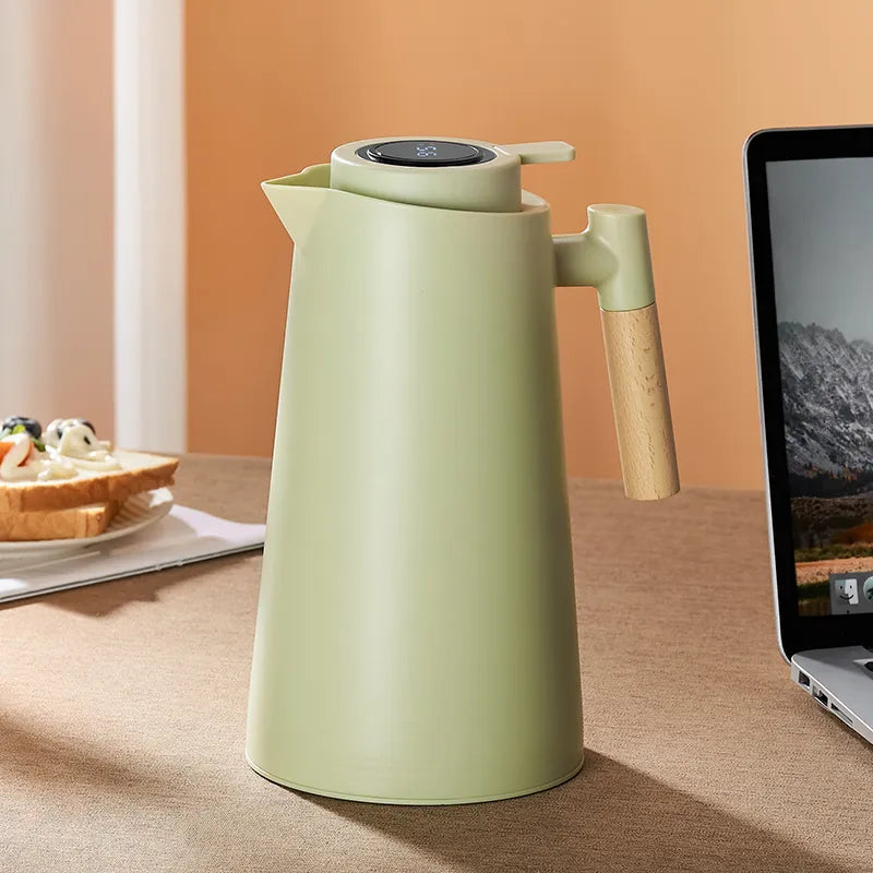 Skanto Skanto | Large Capacity Thermos Carafe with Temperature Setting - Household Thermos Bottle for Leak-Proof Insulation, One-Button Temperature Setting, and More
