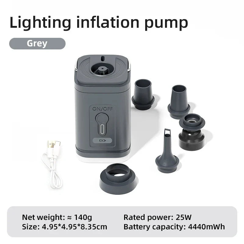 Skanto | AeroBlow Mini Outdoor Air Pump | Electric & USB Rechargeable | Portable & Wireless | For Air Mattresses & Vacuum Bags