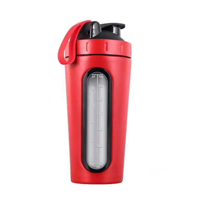 BowLift | Stainless Steel 24oz Sports Shaker Bottle with Measurement Scale for Gym and Outdoor Fitness